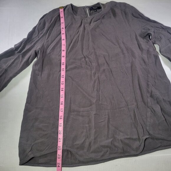Madewell Women Textured Gray 3/4 Sleeve Tunic Top Size Medium - Picture 5 of 7